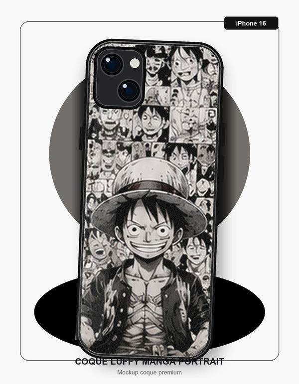 Coque Luffy Manga Portrait iPhone 16 One Piece
