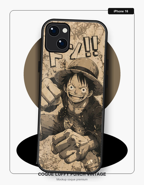 Coque Luffy Punch Vintage iPhone 16 One Piece