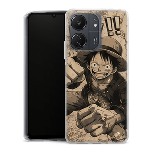 Coque Xiaomi Redmi 13C One Piece Luffy Punch Vintage
