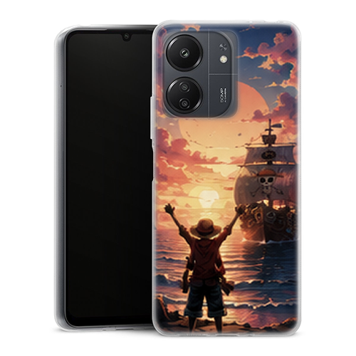 Coque Xiaomi Redmi 13C One Piece Luffy Sunny Sunset