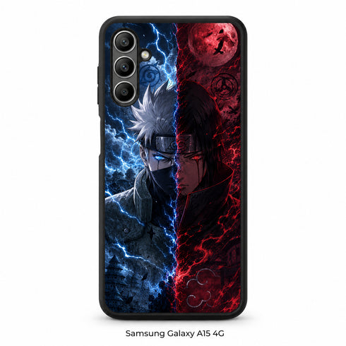 Coque Manga Duel Éclair Lune Rouge pour Samsung Galaxy A15 4G