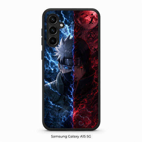 Coque Manga Duel Éclair Lune Rouge pour Samsung Galaxy A15 5G