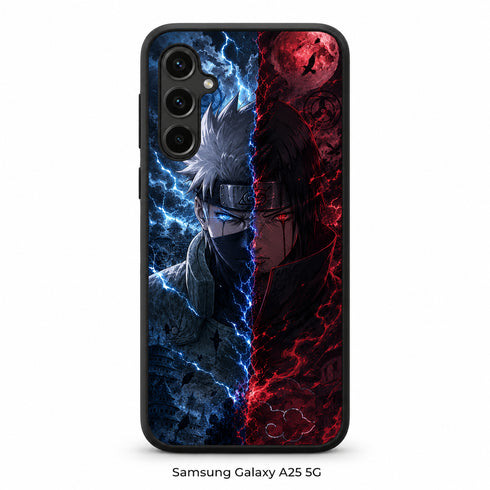 Coque Manga Duel Éclair Lune Rouge pour Samsung Galaxy A25 5G