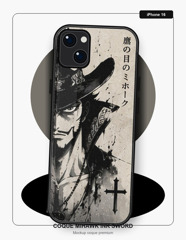 Coque Mihawk Ink Sword iPhone 16 One Piece