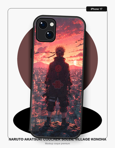 Coque iPhone 17 Manga Naruto Akatsuki Coucher Soleil Village Konoha Naruto