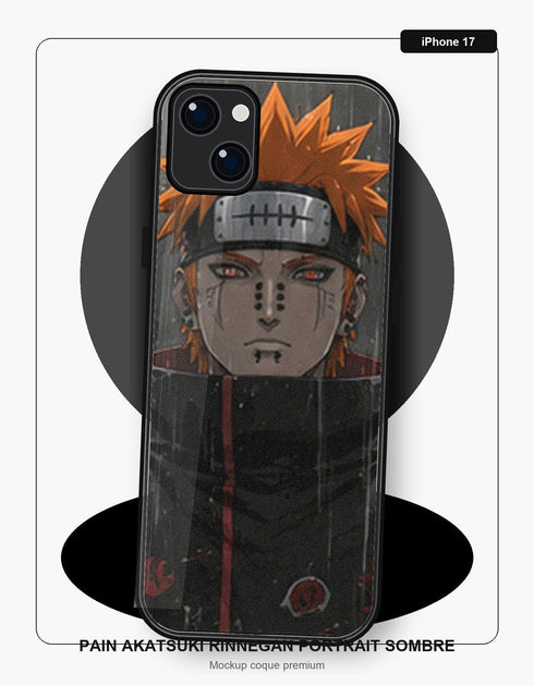 Coque iPhone 17 Manga Naruto Pain Akatsuki Rinnegan Portrait Sombre Naruto