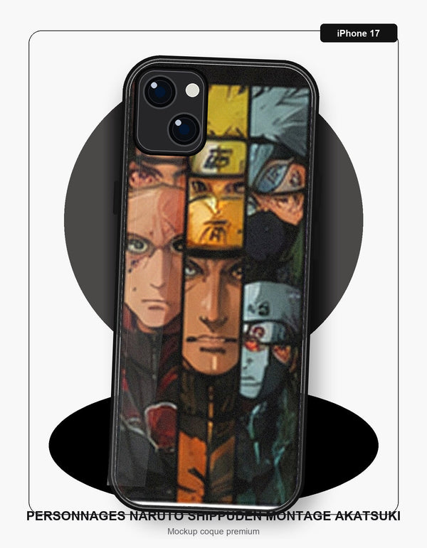 Coque iPhone 17 Manga Personnages Naruto Shippuden Montage Akatsuki Naruto