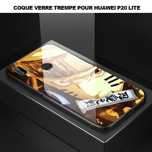 Coque de Verre Trempé naruto Dents Serrés pour Huawei P20 LITE