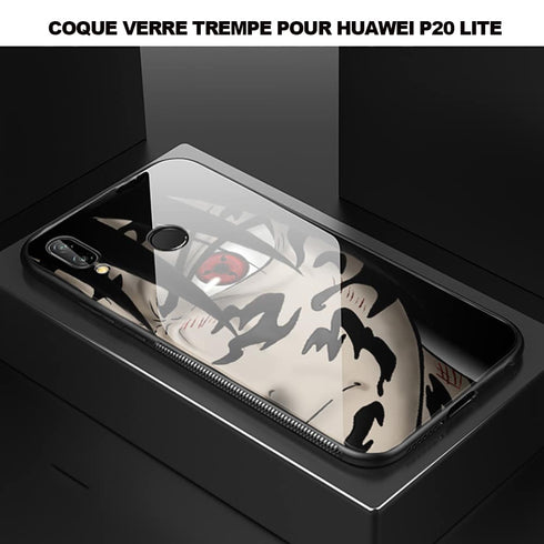 Coque Sasuke Sharingan en matiere hybride Tpu + Verre Trempé renforcé pour Huawei P20 LITE