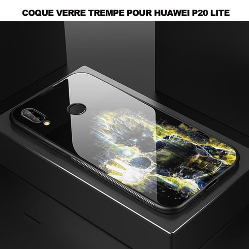 Coque Super Vegeta pour téléphones Huawei P20 LITE de Verre Trempé