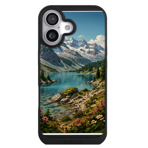 Coque Rhone-Alpes Lac Alpin Sauvage - Eau Turquoise et Sommets
