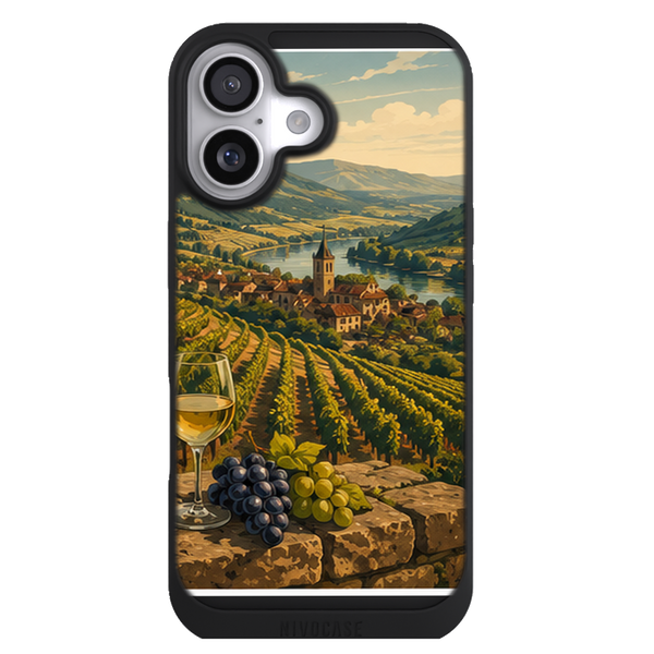 Coque Rhone-Alpes Vignobles et Vallee - Raisins, Village et Lumiere Doree