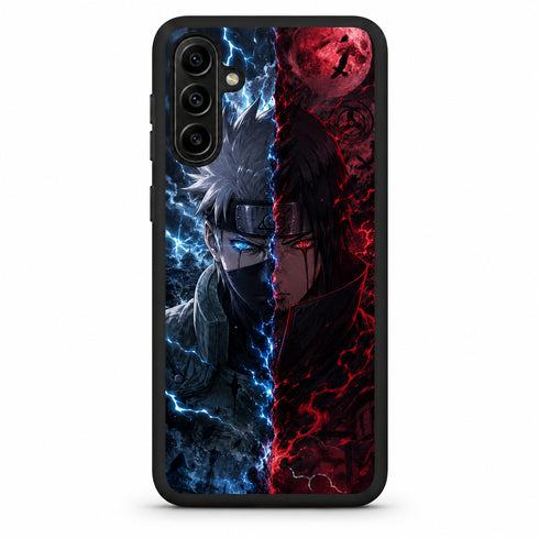 Coque Samsung Galaxy A26 5G Duel Éclair Lune Rouge vue de face
