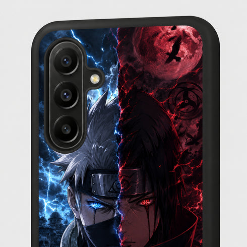 Coque Samsung Galaxy A26 5G Duel Éclair Lune Rouge vue latérale