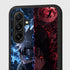 Coque Samsung Galaxy A26 5G Duel Éclair Lune Rouge vue latérale