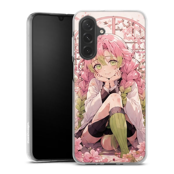 Coque Samsung A27 5G Demon Slayer Mitsuri Kanroji Assis Jardin Roses - coque Samsung A27 5G Demon Slayer