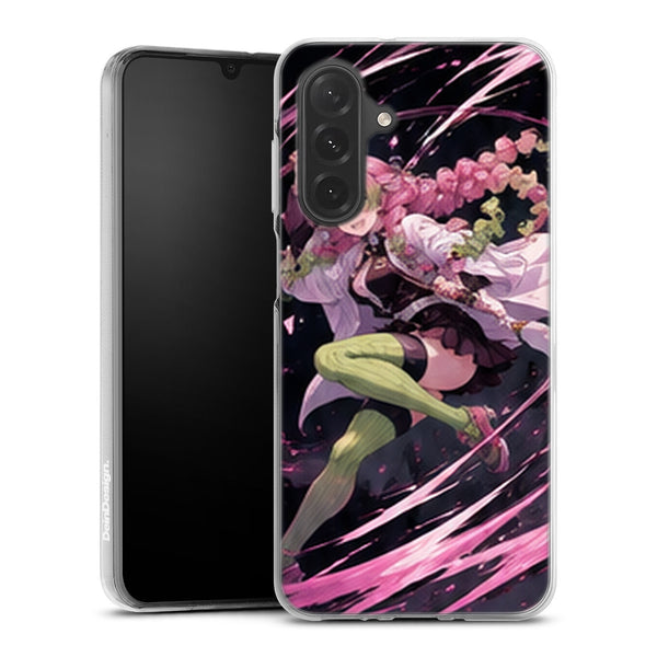 Coque Samsung A27 5G Demon Slayer Mitsuri Kanroji Attaque Rubans Roses - coque Samsung A27 5G Demon Slayer