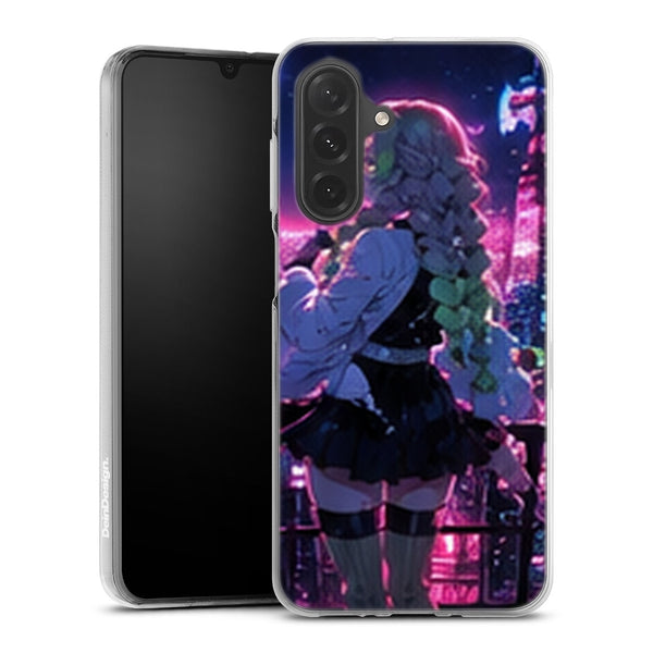 Coque Samsung A27 5G Demon Slayer Mitsuri Kanroji Balcon Ville Nuit - coque Samsung A27 5G Demon Slayer