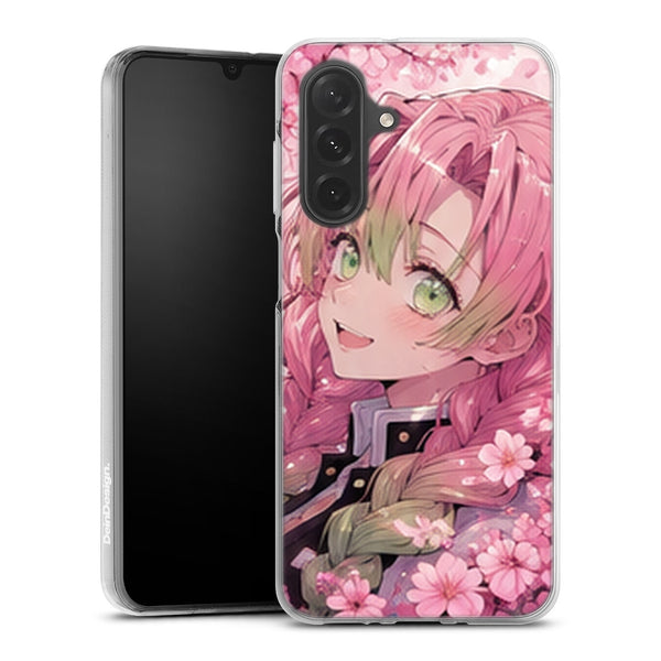 Coque Samsung A27 5G Demon Slayer Mitsuri Kanroji Portrait Fleurs Roses - coque Samsung A27 5G Demon Slayer