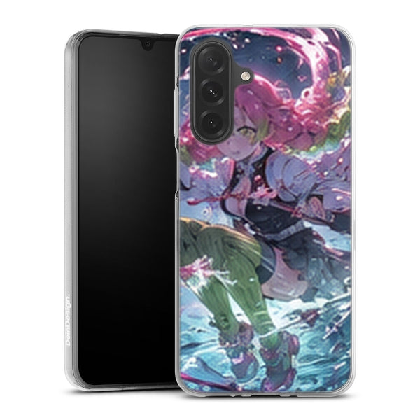 Coque Samsung A27 5G Demon Slayer Mitsuri Kanroji Vague Eau Rose - coque Samsung A27 5G Demon Slayer