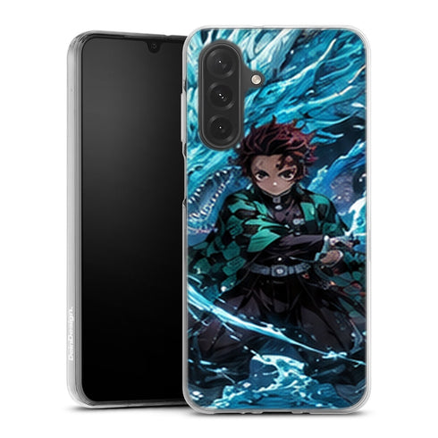 Coque Samsung A27 5G Demon Slayer Tanjiro Kamado Dragon Eau Bleu - coque Samsung A27 5G Demon Slayer