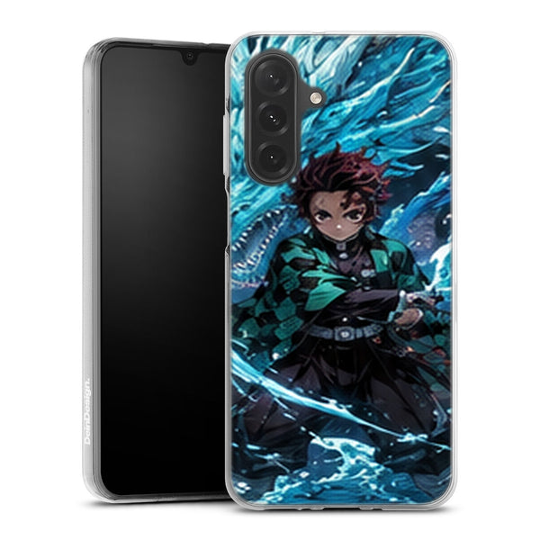 Coque Samsung A27 5G Demon Slayer Tanjiro Kamado Dragon Eau Bleu - coque Samsung A27 5G Demon Slayer