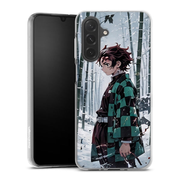 Coque Samsung A27 5G Demon Slayer Tanjiro Kamado Foret Bambous Neige - coque Samsung A27 5G Demon Slayer