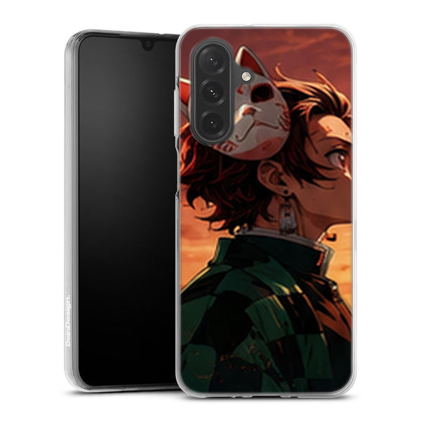 Coque Samsung A27 5G Demon Slayer Tanjiro Kamado Masque Renard Coucher - coque Samsung A27 5G Demon Slayer