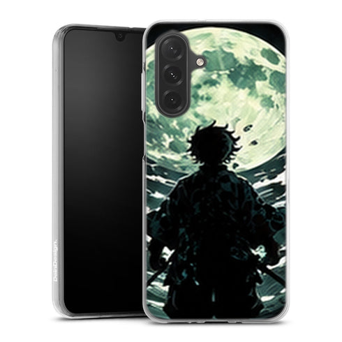 Coque Samsung A27 5G Demon Slayer Tanjiro Kamado Silhouette Pleine Lune - coque Samsung A27 5G Demon Slayer