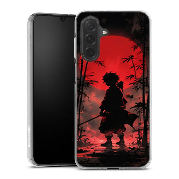 Coque Samsung A27 5G Demon Slayer Tanjiro Kamado Silhouette Soleil Rouge - coque Samsung A27 5G Demon Slayer