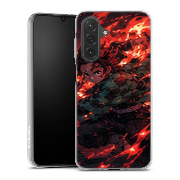 Coque Samsung A27 5G Demon Slayer Tanjiro Kamado Tourbillon Feu Rouge - coque Samsung A27 5G Demon Slayer