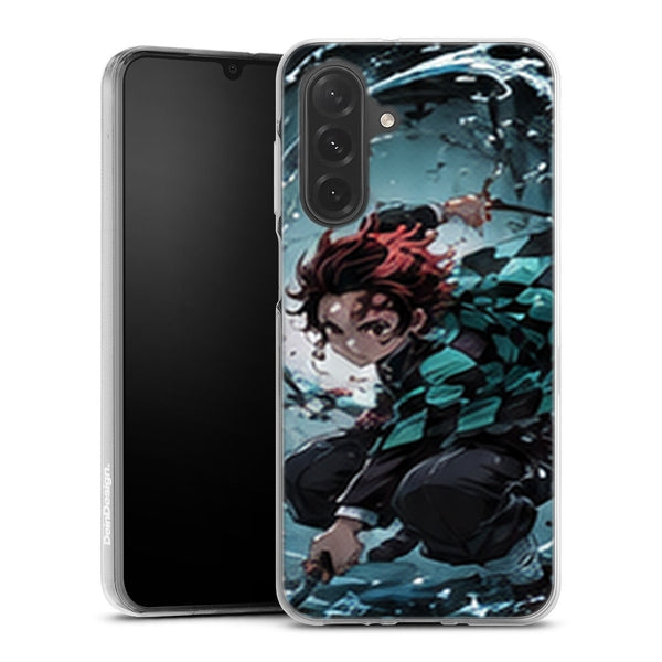 Coque Samsung A27 5G Demon Slayer Tanjiro Kamado Vague Eau Combat - coque Samsung A27 5G Demon Slayer