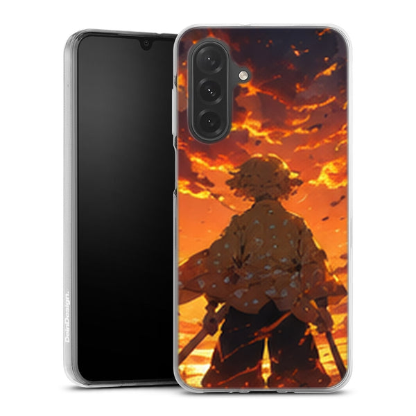 Coque Samsung A27 5G Demon Slayer Zenitsu Agatsuma Coucher Soleil Katana - coque Samsung A27 5G Demon Slayer