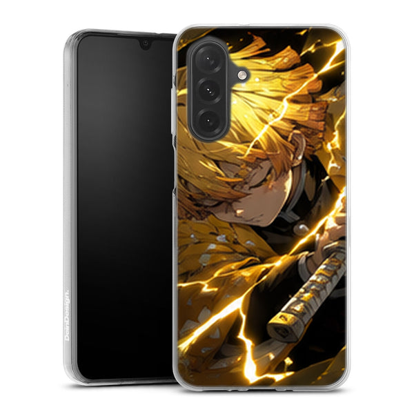 Coque Samsung A27 5G Demon Slayer Zenitsu Agatsuma Eclair Katana Gros Plan - coque Samsung A27 5G Demon Slayer