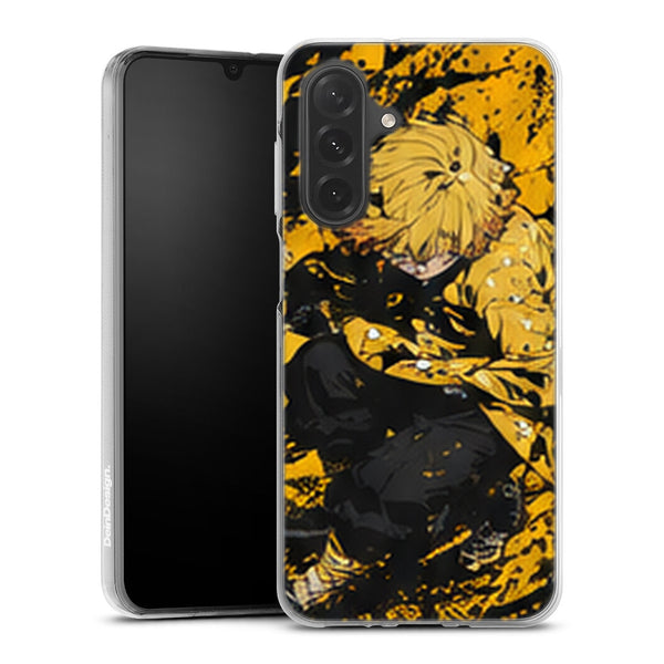 Coque Samsung A27 5G Demon Slayer Zenitsu Agatsuma Encre Jaune Combat - coque Samsung A27 5G Demon Slayer