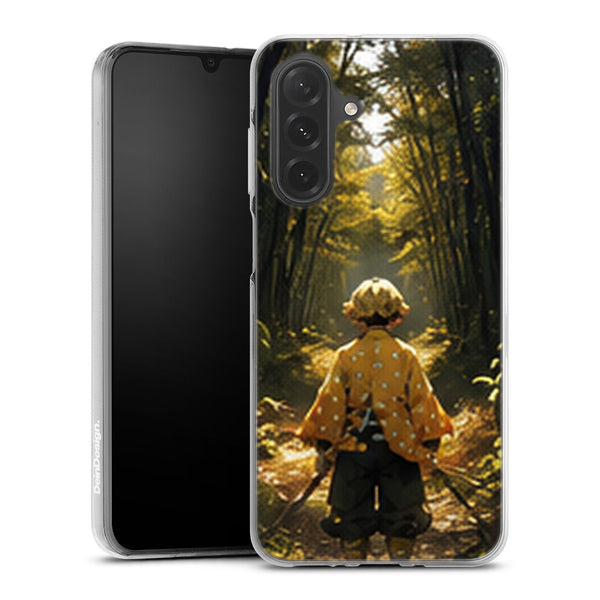 Coque Samsung A27 5G Demon Slayer Zenitsu Agatsuma Foret Bambous Lumiere - coque Samsung A27 5G Demon Slayer