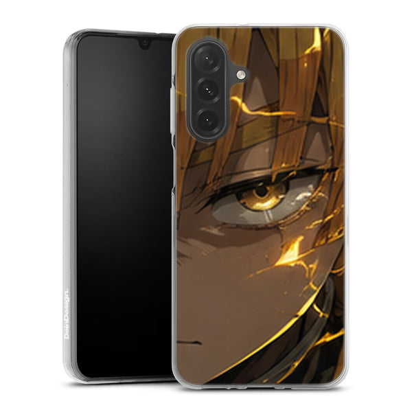Coque Samsung A27 5G Demon Slayer Zenitsu Agatsuma Oeil Dore Gros Plan - coque Samsung A27 5G Demon Slayer