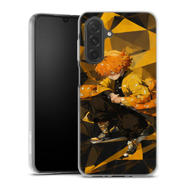 Coque Samsung A27 5G Demon Slayer Zenitsu Agatsuma Origami Jaune Noir - coque Samsung A27 5G Demon Slayer
