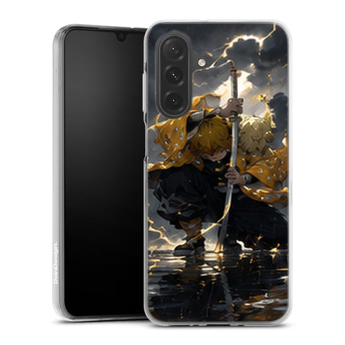 Coque Samsung A27 5G Demon Slayer Zenitsu Agatsuma Posture Pluie Katana - coque Samsung A27 5G Demon Slayer