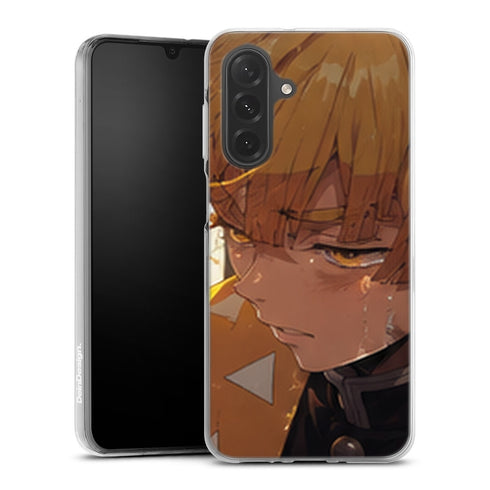 Coque Samsung A27 5G Demon Slayer Zenitsu Agatsuma Profil Sombre Larme - coque Samsung A27 5G Demon Slayer