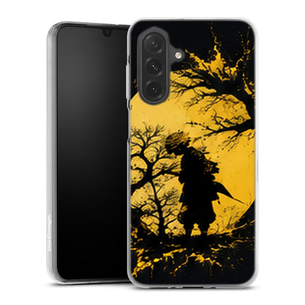 Coque Samsung A27 5G Demon Slayer Zenitsu Agatsuma Silhouette Lune Arbres - coque Samsung A27 5G Demon Slayer