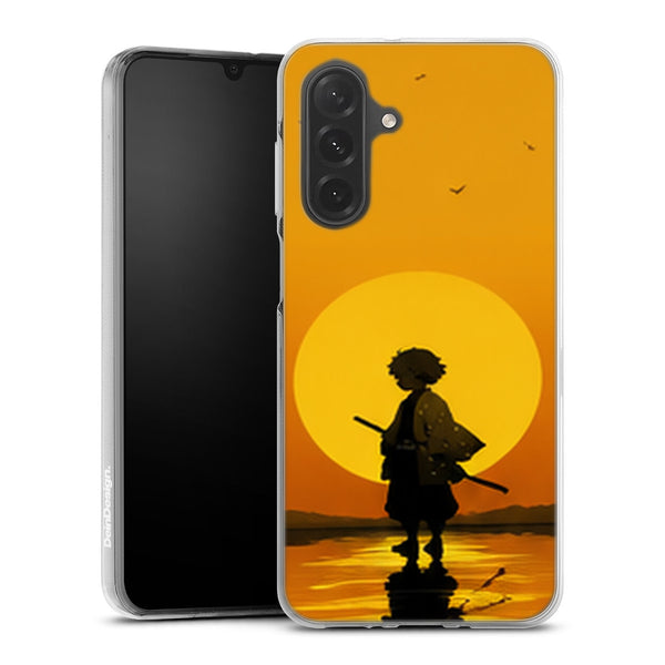 Coque Samsung A27 5G Demon Slayer Zenitsu Agatsuma Silhouette Soleil Jaune - coque Samsung A27 5G Demon Slayer
