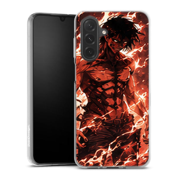 Coque Samsung A27 5G Eren Titan Corps en Feu Attaque des Titans - coque Samsung A27 5G Attaque des Titans