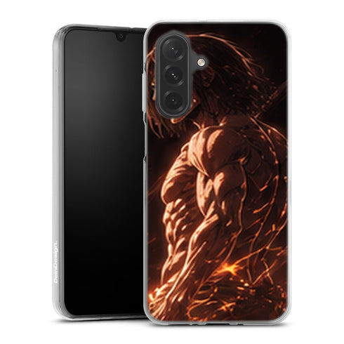 Coque Samsung A27 5G Eren Titan Flammes du Titan Attaque des Titans - coque Samsung A27 5G Attaque des Titans