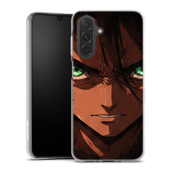 Coque Samsung A27 5G Eren Titan Regard Emeraude Attaque des Titans - coque Samsung A27 5G Attaque des Titans