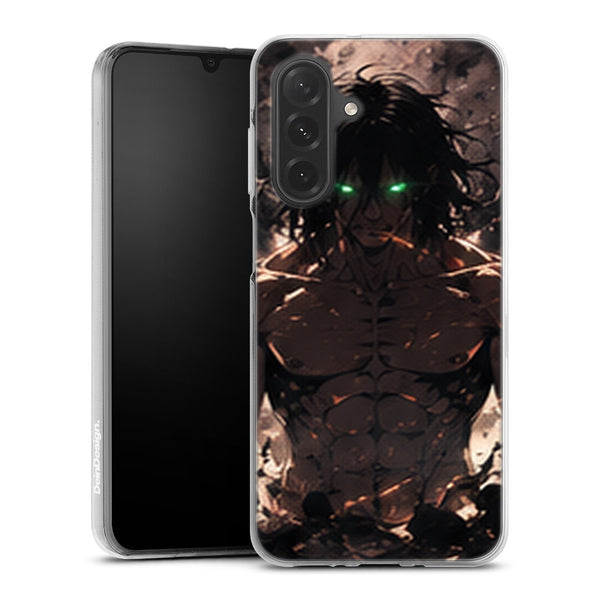 Coque Samsung A27 5G Eren Titan Yeux Verts Dechaine Attaque des Titans - coque Samsung A27 5G Attaque des Titans