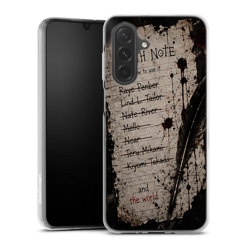 Coque Samsung A27 5G Liste Noms Carnet Death Note - coque Samsung A27 5G Death Note