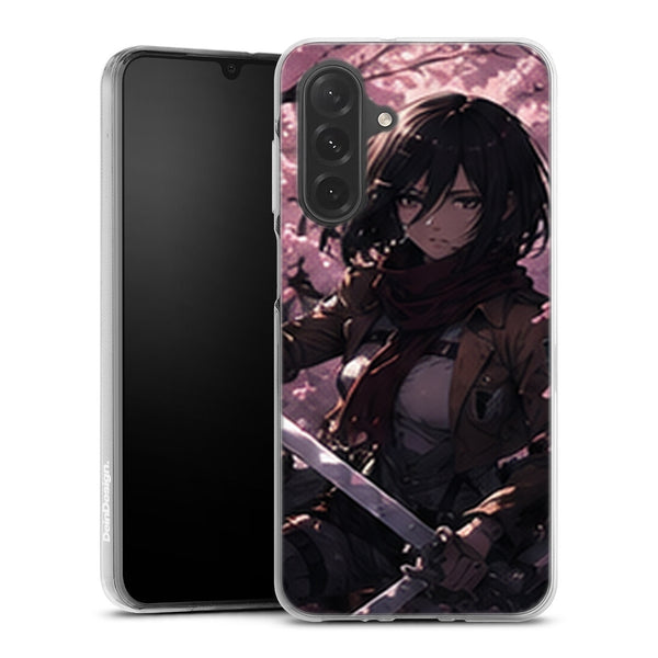 Coque Samsung A27 5G Mikasa Ackerman Fleurs de Cerisier Attaque des Titans - coque Samsung A27 5G Attaque des Titans