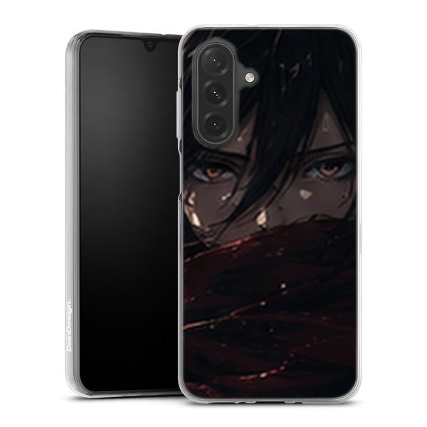Coque Samsung A27 5G Mikasa Ackerman Regard Sous L Echarpe Attaque des Titans - coque Samsung A27 5G Attaque des Titans