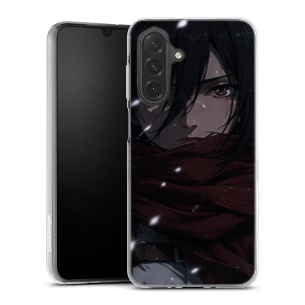 Coque Samsung A27 5G Mikasa Ackerman Regard Sous La Neige Attaque des Titans - coque Samsung A27 5G Attaque des Titans